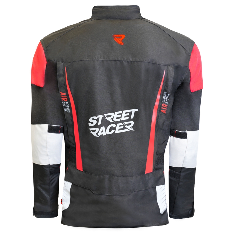 Street Racer All Season motoristična jakna črno-sivo-rdeča