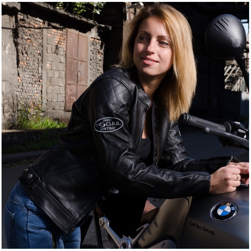 Ženske motoristične jakne Tschul 635 Black razprodaja