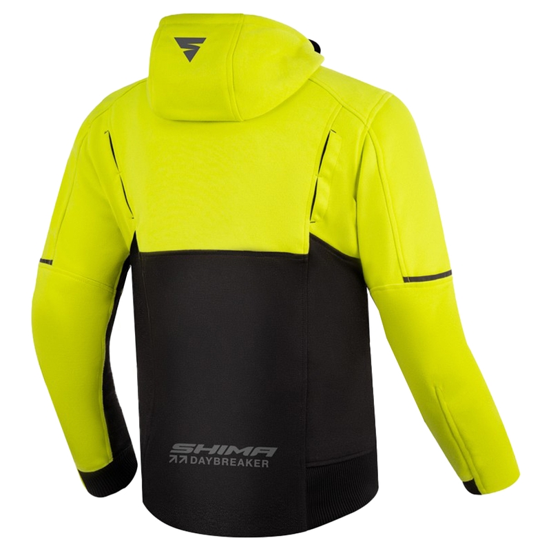 Motoristična jopa s kapuco Shima Daybreaker fluo rumeno-črna
