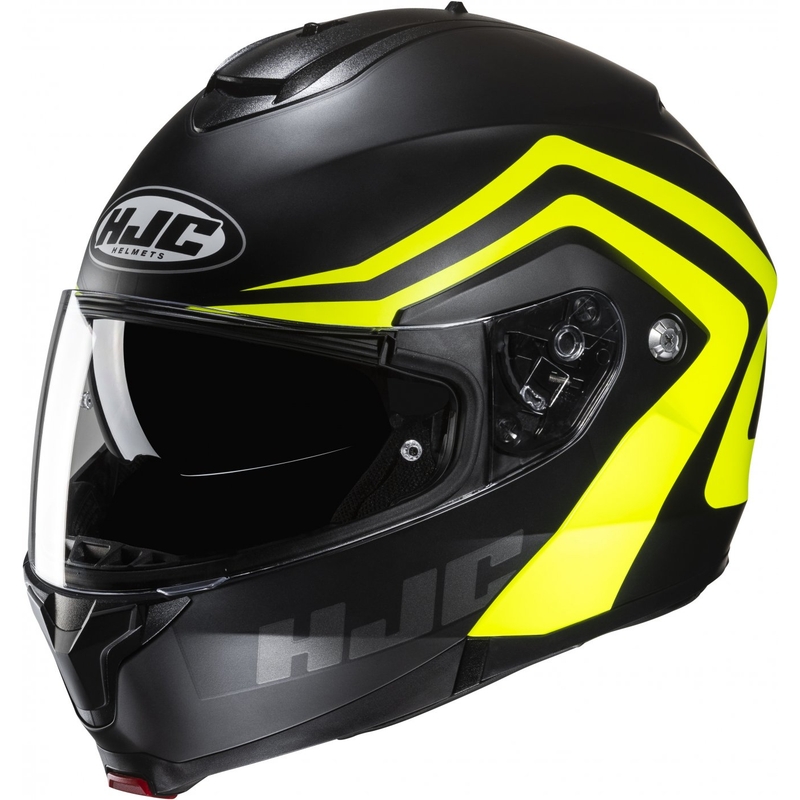 HJC C91N Nepos MC3HSF črno-fluo rumena prevračalna motoristična čelada