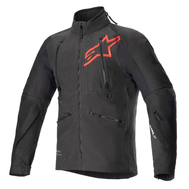 Alpinestars Hyde XT Drystar XF motoristična jakna črno-rdeča fluo