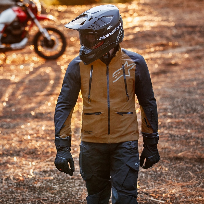 Alpinestars Hyde XT Drystar XF motoristična jakna peščeno-črna