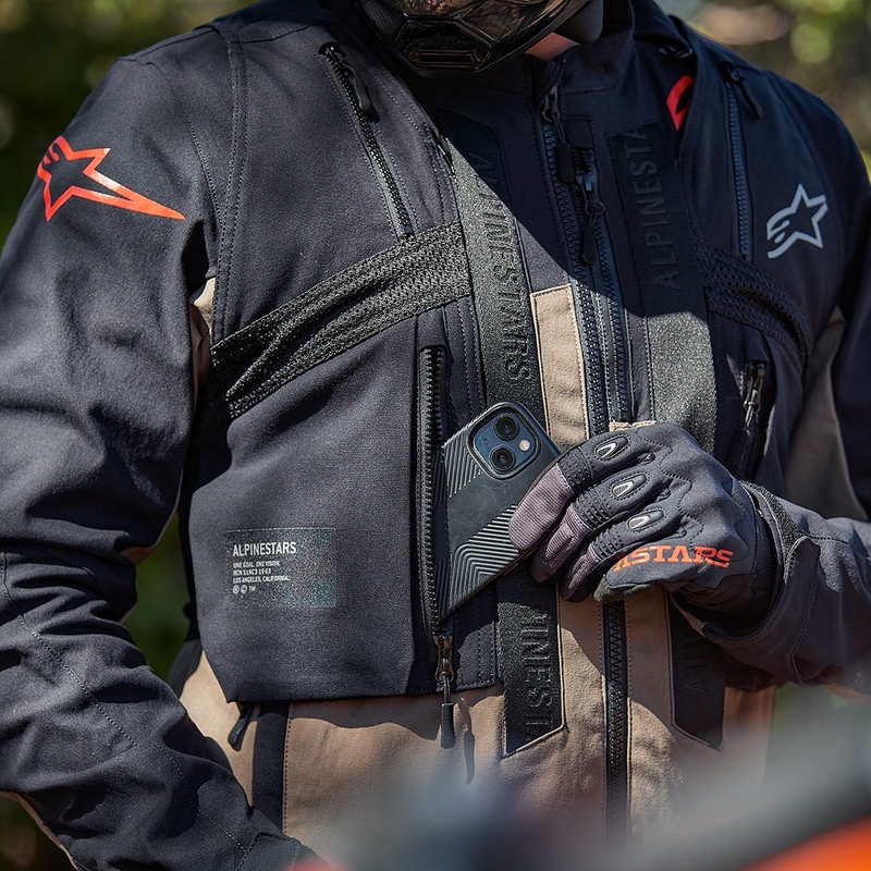 Alpinestars Techdura motoristična jakna črno-rjava