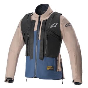 Alpinestars Techdura motoristična jakna črno-rjava-temno modra