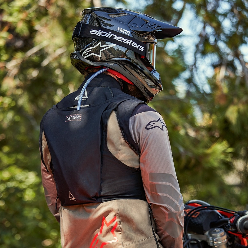 Alpinestars Techdura motoristična jakna črno-rjava-temno modra