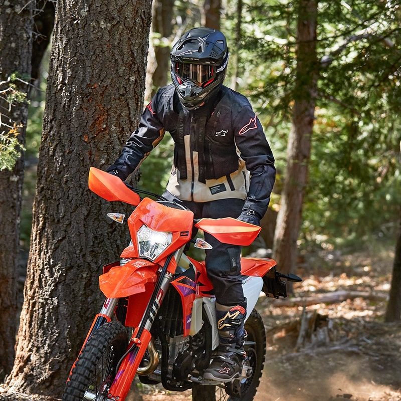 Alpinestars Techdura motoristična jakna črno-rjava-temno modra