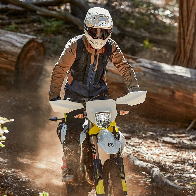 Alpinestars Techdura motoristična jakna črno-rjava-temno modra