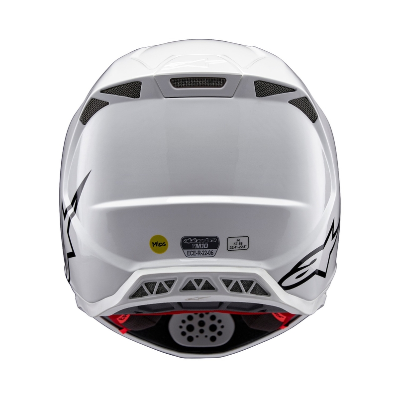 Motokros čelada Alpinestars Supertech S-M10 Solid white