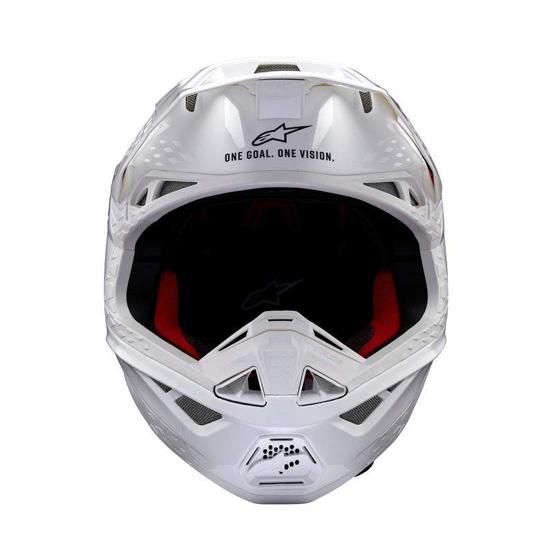Motokros čelada Alpinestars Supertech S-M10 Solid white