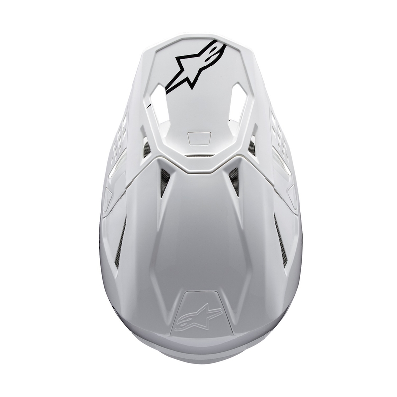 Motokros čelada Alpinestars Supertech S-M10 Solid white