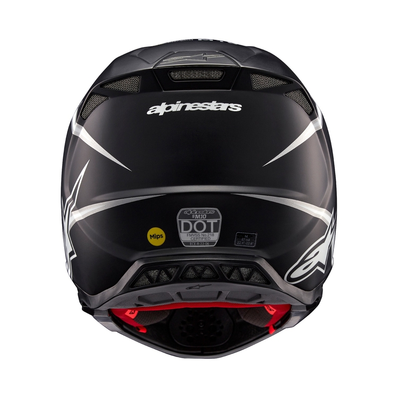 Motokros čelada Alpinestars Supertech S-M10 Ampress mat črno-bela