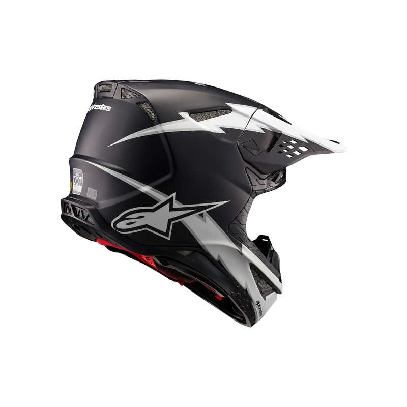 Motokros čelada Alpinestars Supertech S-M10 Ampress mat črno-bela