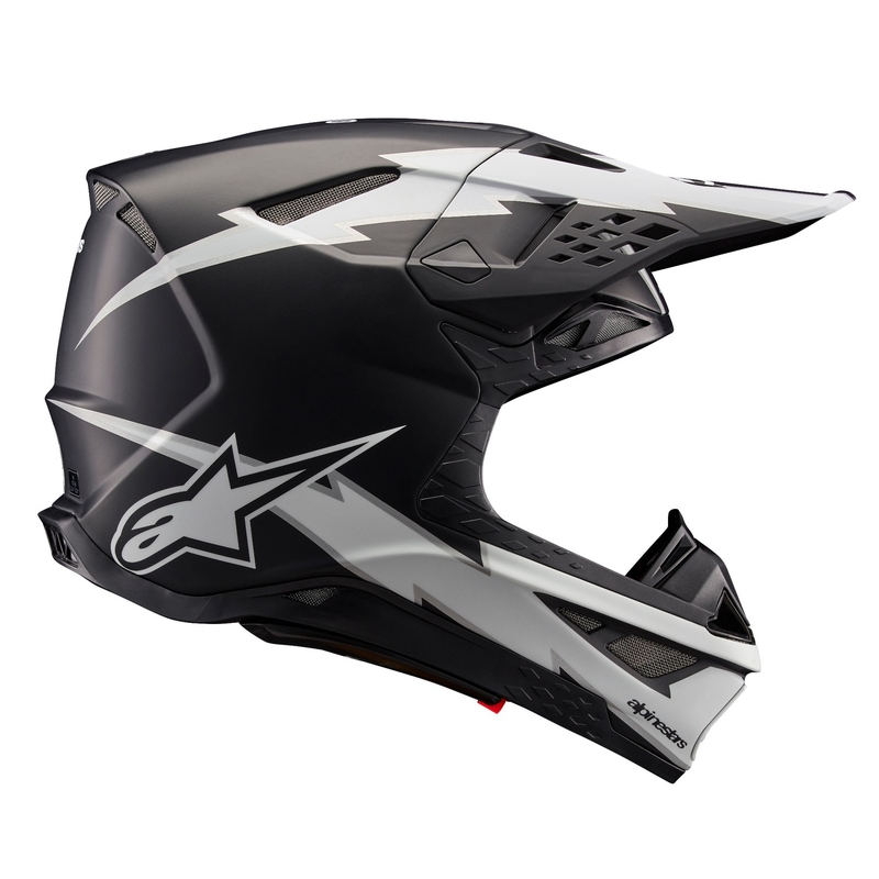 Motokros čelada Alpinestars Supertech S-M10 Ampress mat črno-bela