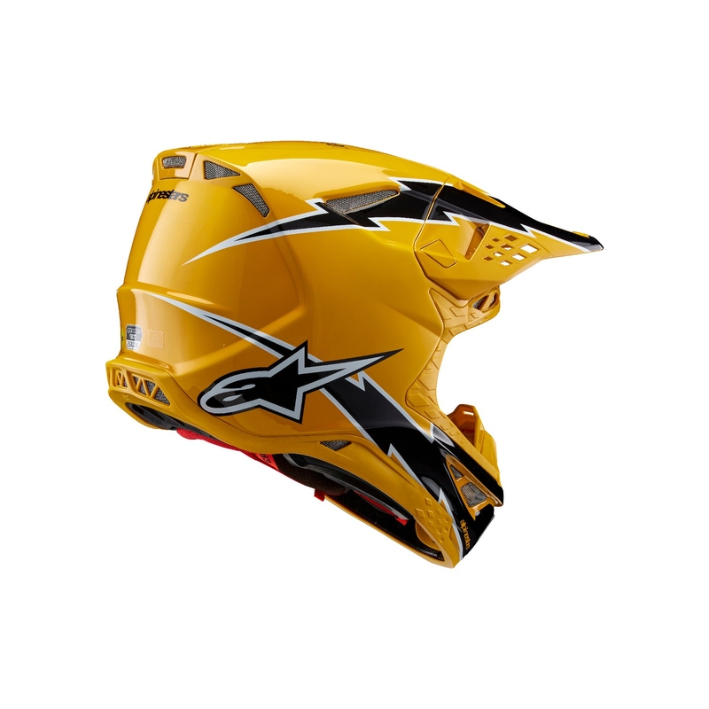 Alpinestars Supertech S-M10 Ampress motokros čelada črno-rumena