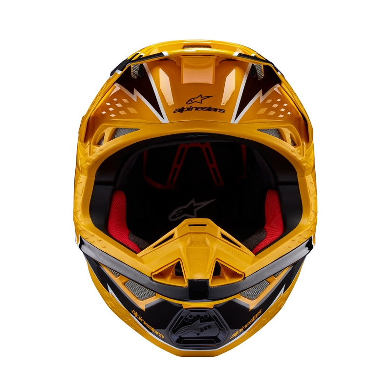 Alpinestars Supertech S-M10 Ampress motokros čelada črno-rumena