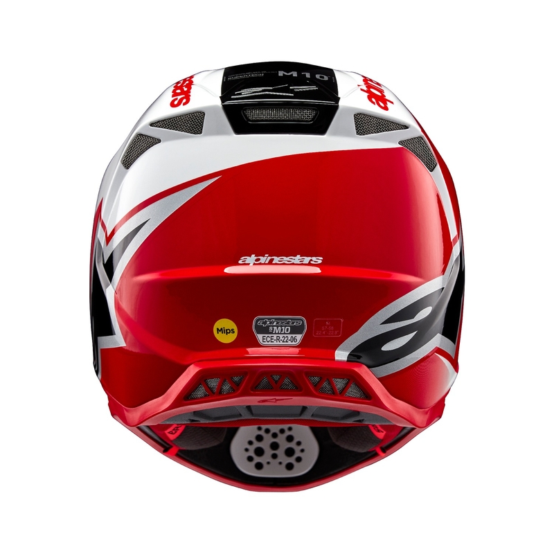 Alpinestars Supertech S-M10 Unite motokros čelada rdeče-bela