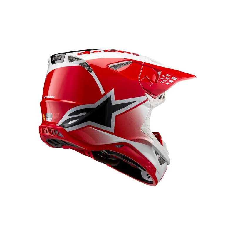Alpinestars Supertech S-M10 Unite motokros čelada rdeče-bela