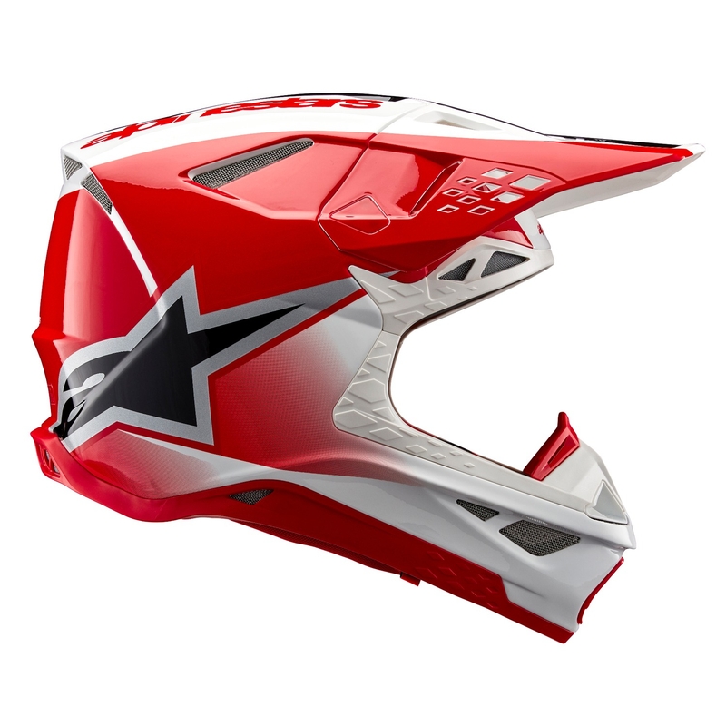 Alpinestars Supertech S-M10 Unite motokros čelada rdeče-bela