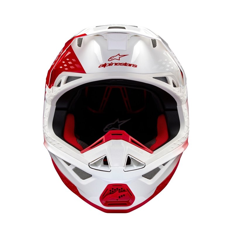 Alpinestars Supertech S-M10 Unite motokros čelada rdeče-bela