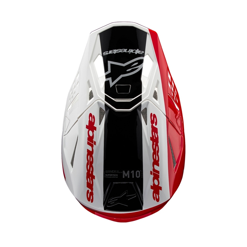 Alpinestars Supertech S-M10 Unite motokros čelada rdeče-bela