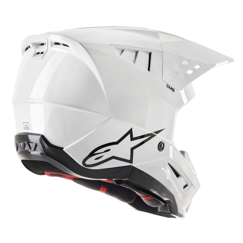 Motokros čelada Alpinestars S-M5 Solid bela