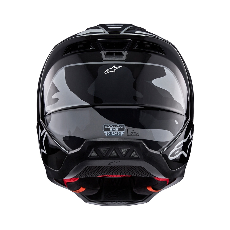 Alpinestars S-M5 Rover 2 motokros čelada črno-srebrna
