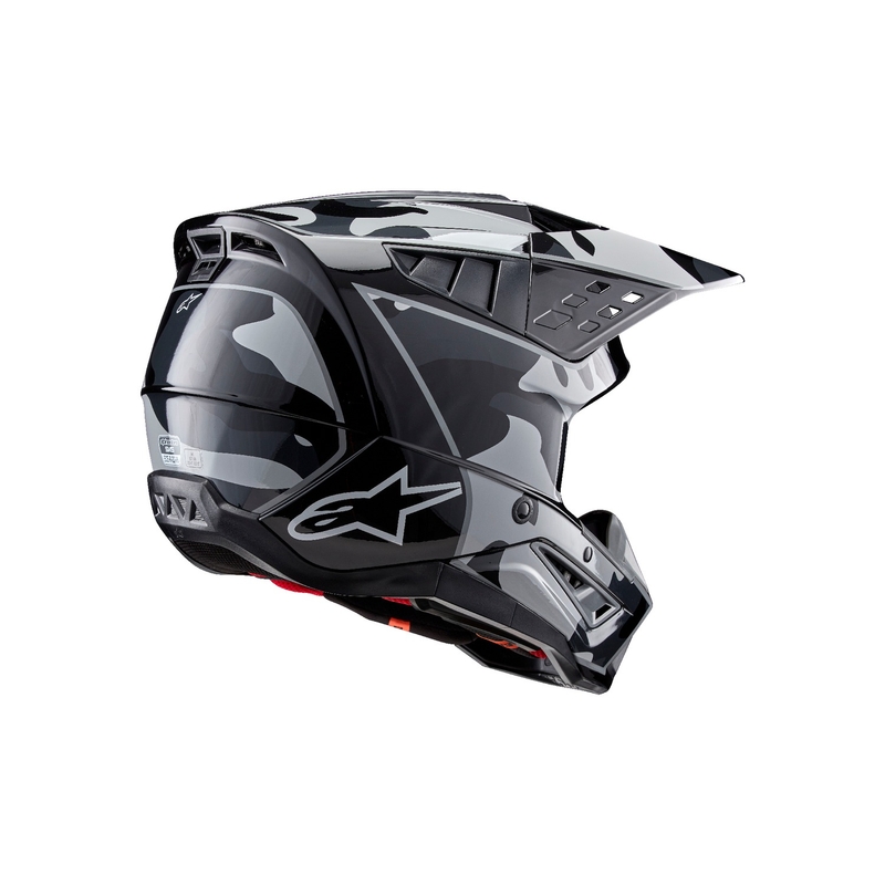 Alpinestars S-M5 Rover 2 motokros čelada črno-srebrna