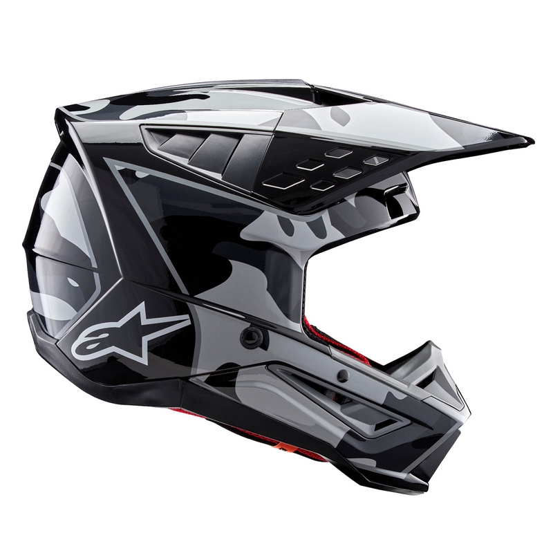 Alpinestars S-M5 Rover 2 motokros čelada črno-srebrna