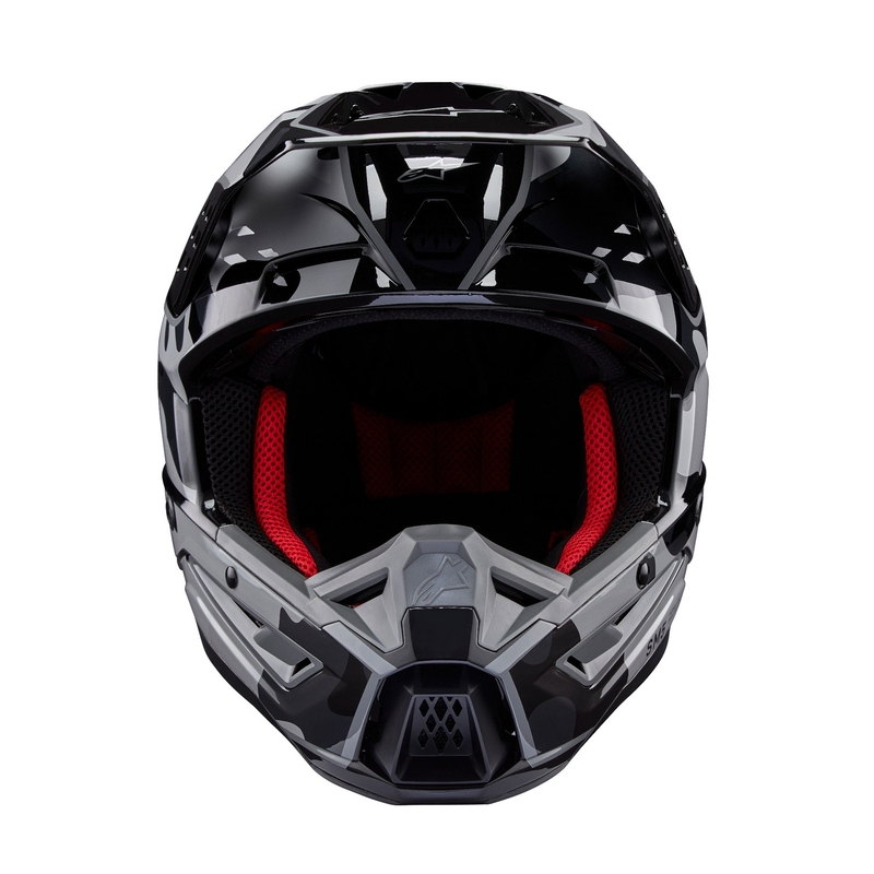 Alpinestars S-M5 Rover 2 motokros čelada črno-srebrna