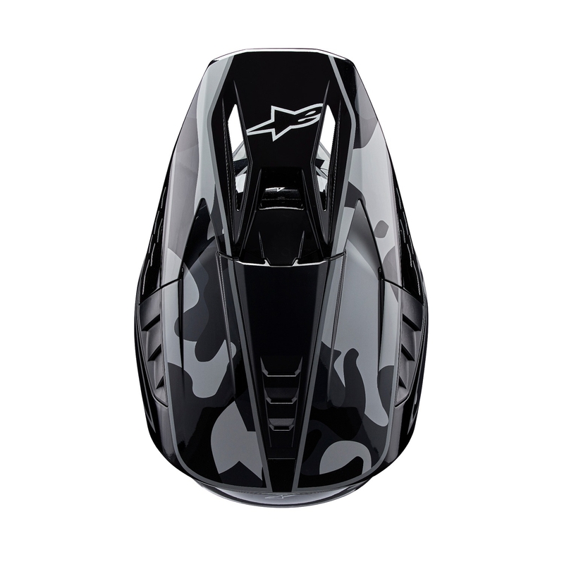 Alpinestars S-M5 Rover 2 motokros čelada črno-srebrna