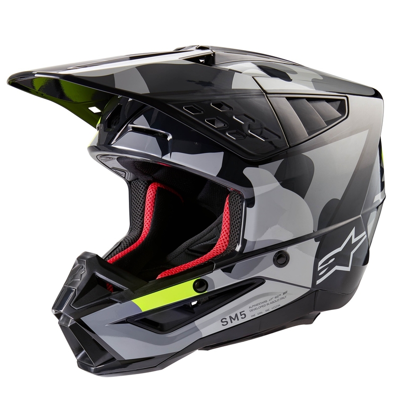 Motokros čelada Alpinestars S-M5 Rover 2 temno siva-fluo rumena