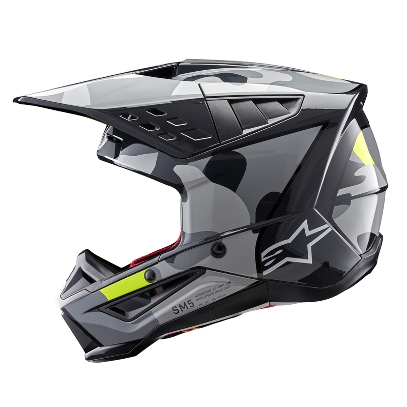 Motokros čelada Alpinestars S-M5 Rover 2 temno siva-fluo rumena