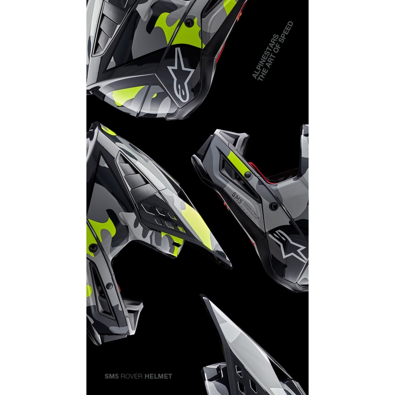Motokros čelada Alpinestars S-M5 Rover 2 temno siva-fluo rumena