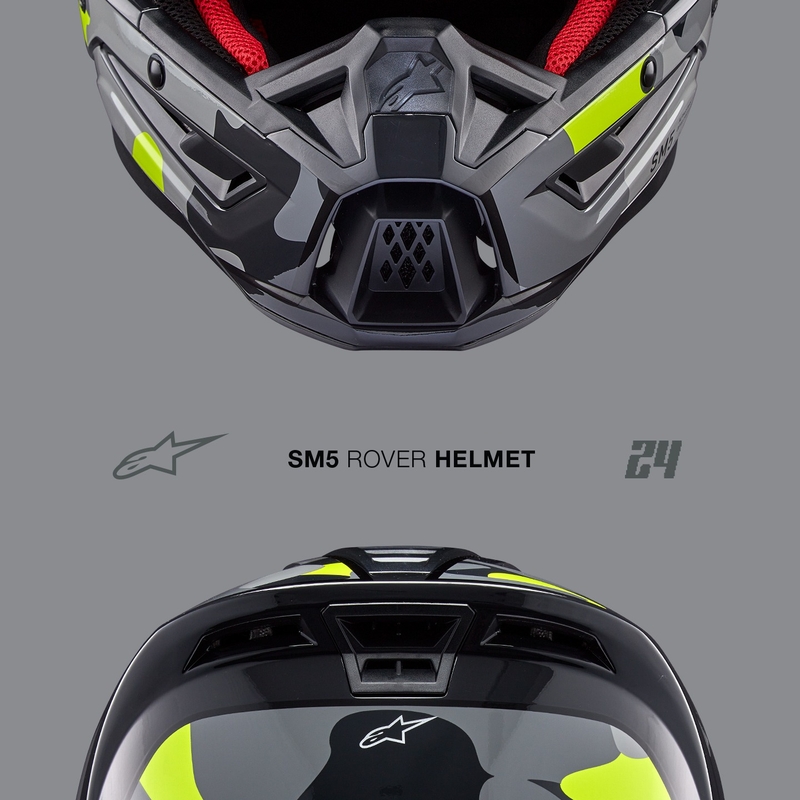 Motokros čelada Alpinestars S-M5 Rover 2 temno siva-fluo rumena