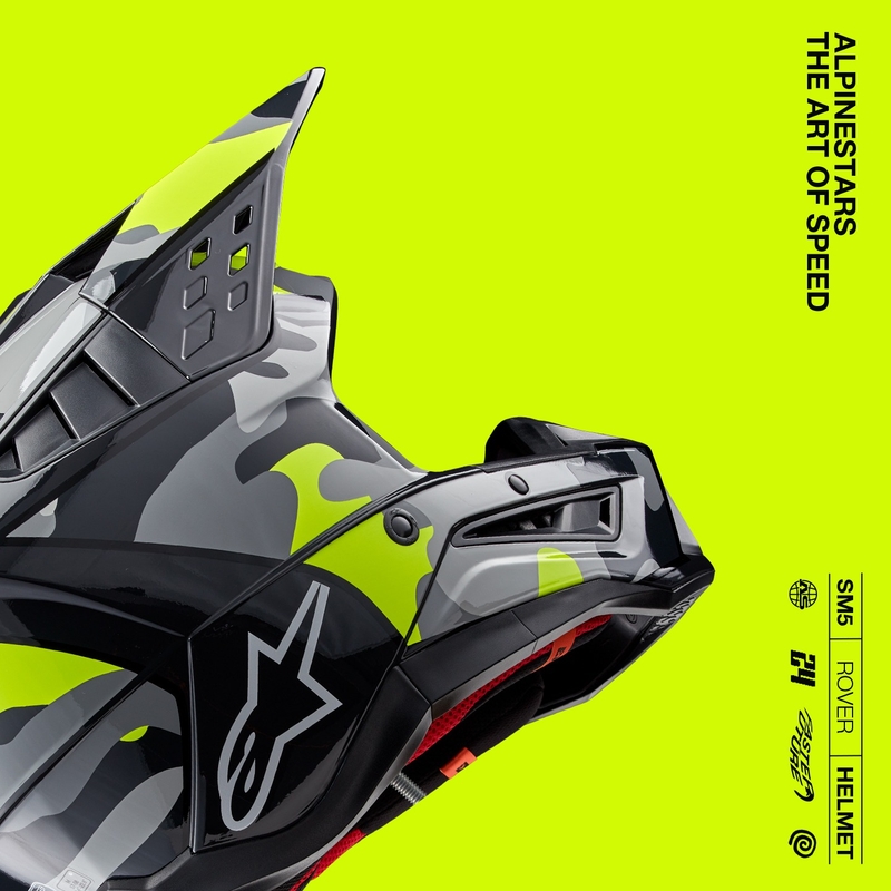 Motokros čelada Alpinestars S-M5 Rover 2 temno siva-fluo rumena