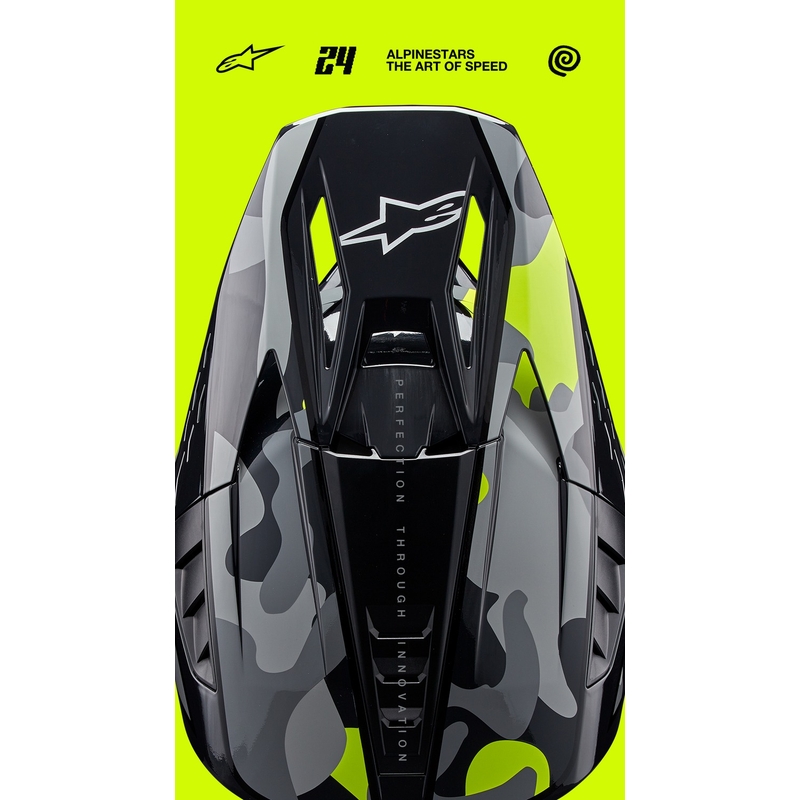Motokros čelada Alpinestars S-M5 Rover 2 temno siva-fluo rumena
