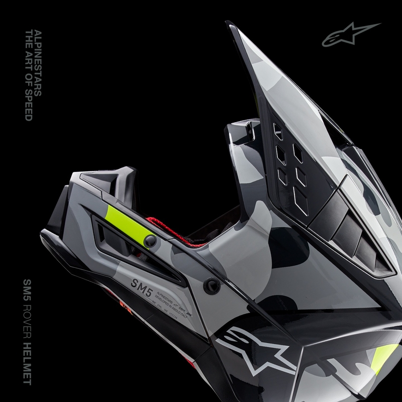 Motokros čelada Alpinestars S-M5 Rover 2 temno siva-fluo rumena