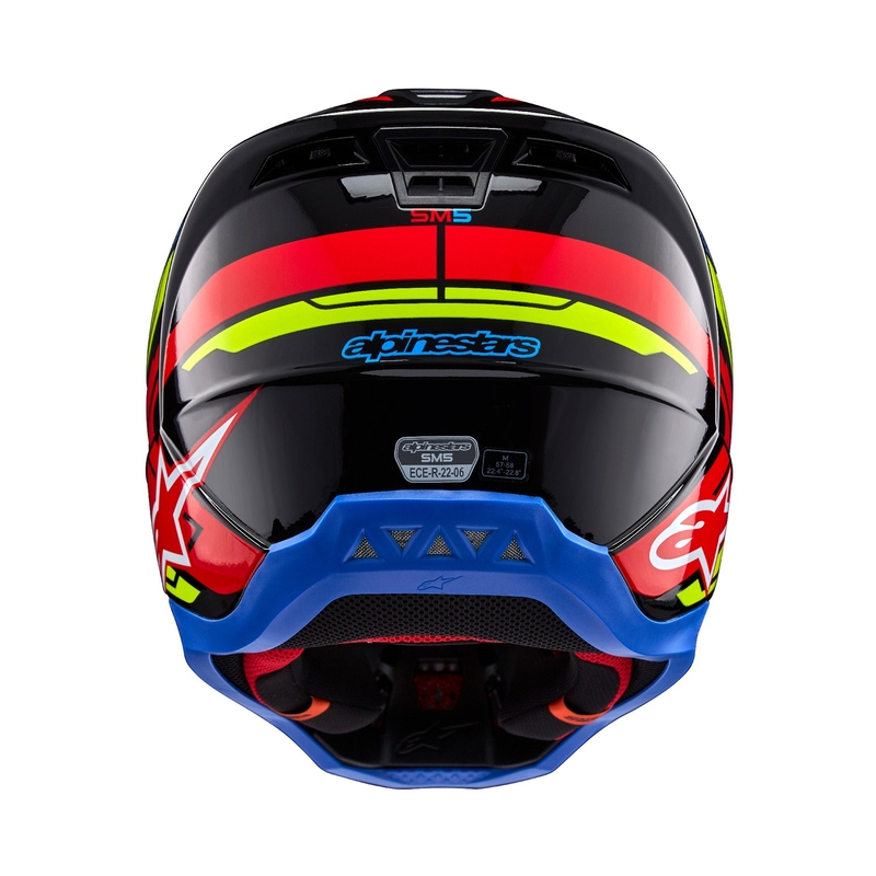 Motokros čelada Alpinestars S-M5 Action 2 fluo yellow-fluo red