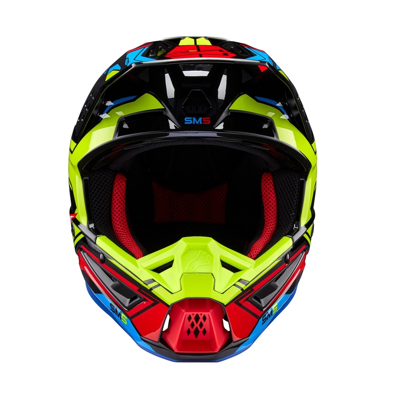 Motokros čelada Alpinestars S-M5 Action 2 fluo yellow-fluo red