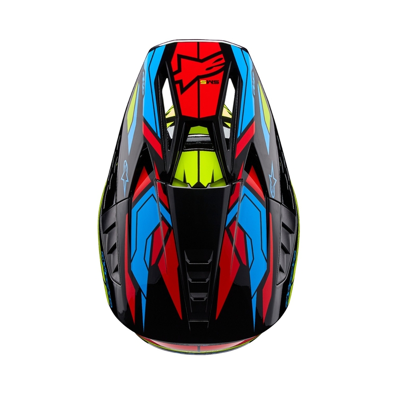 Motokros čelada Alpinestars S-M5 Action 2 fluo yellow-fluo red