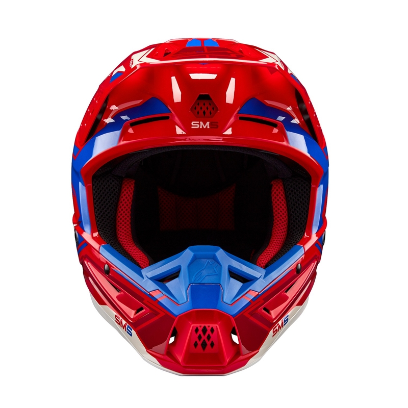 Motokros čelada Alpinestars S-M5 Action 2 fluo rdeče-modra