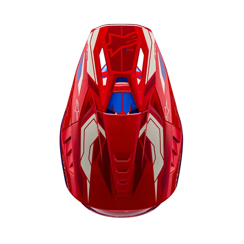 Motokros čelada Alpinestars S-M5 Action 2 fluo rdeče-modra