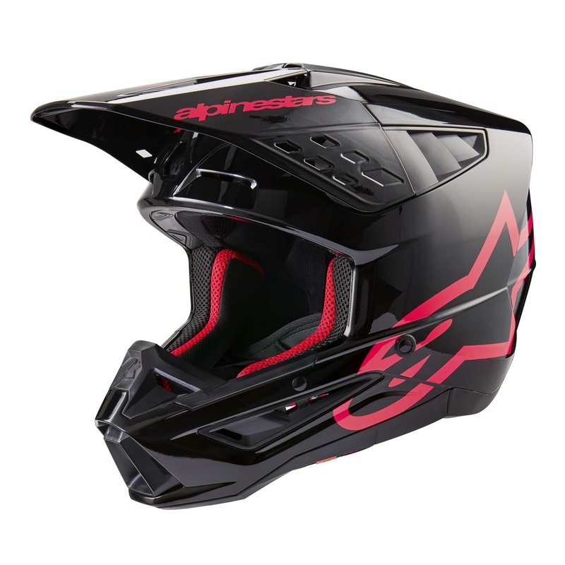 Alpinestars S-M5 Corp motokros čelada črno-roza