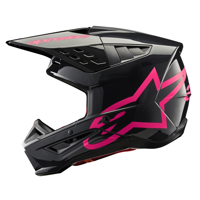 Alpinestars S-M5 Corp motokros čelada črno-roza