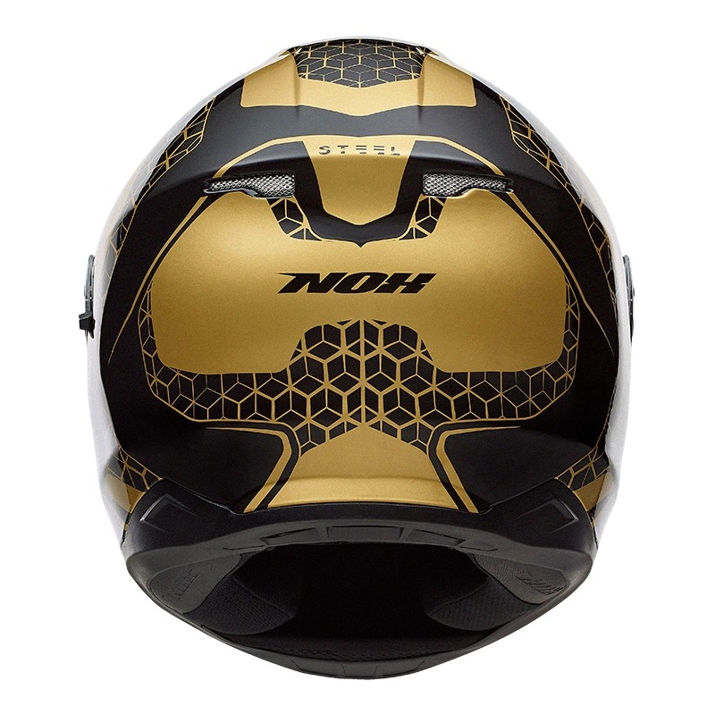 Integralna motoristična čelada NOX N301 Steel black-gold