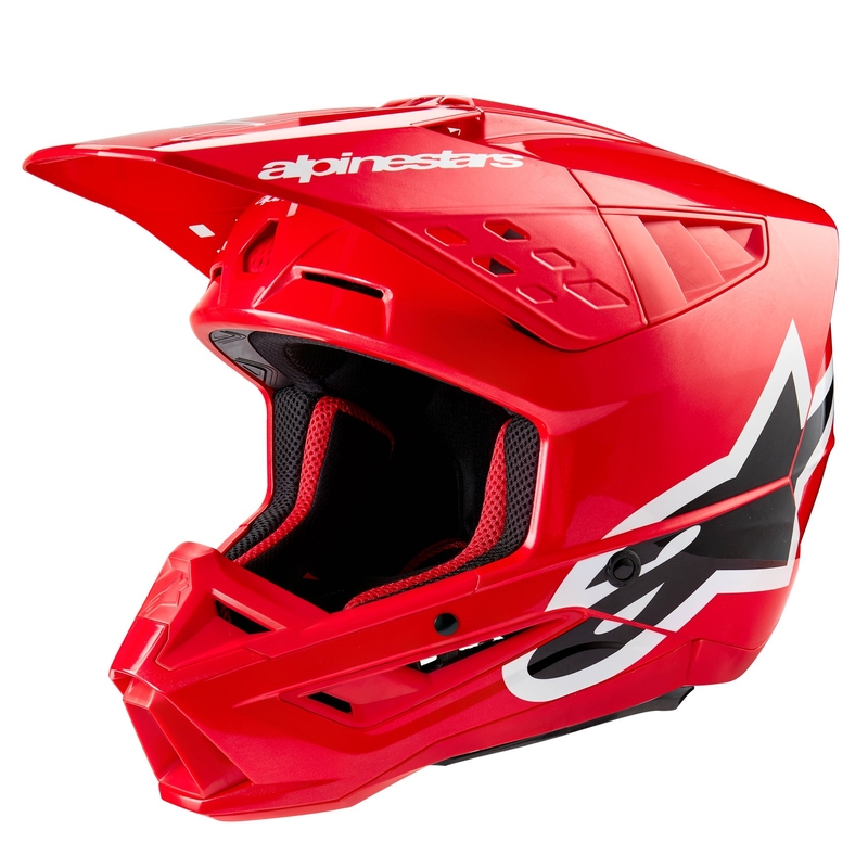 Rdeča motokros čelada Alpinestars S-M5 Corp