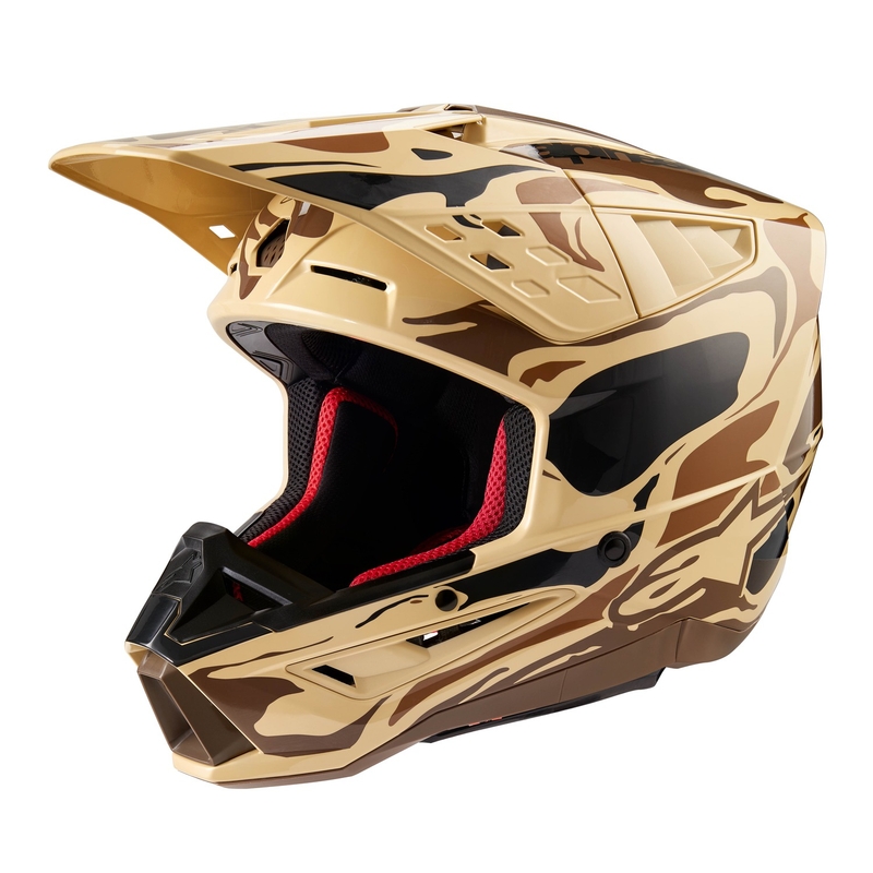 Motokros čelada Alpinestars S-M5 Mineral Matte Dark Brown Camo