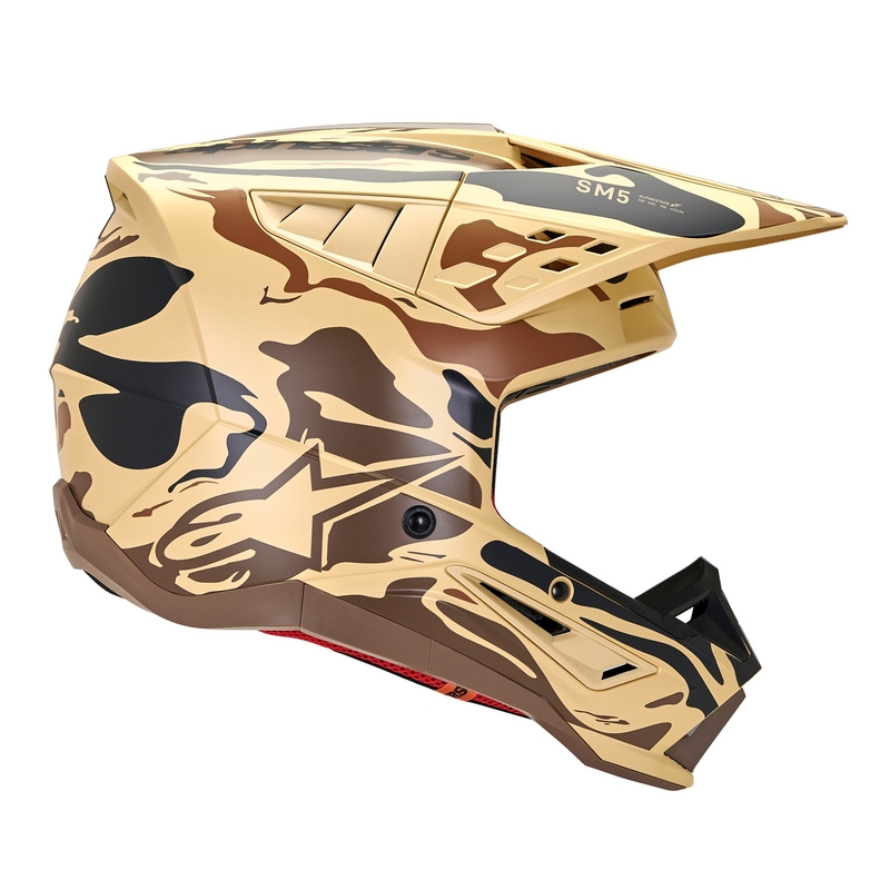 Motokros čelada Alpinestars S-M5 Mineral Matte Dark Brown Camo