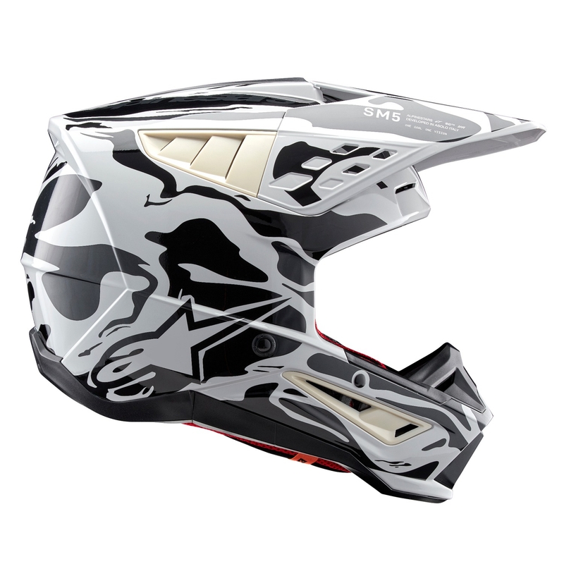 Alpinestars S-M5 Mineral siva kamuflažna motokros čelada