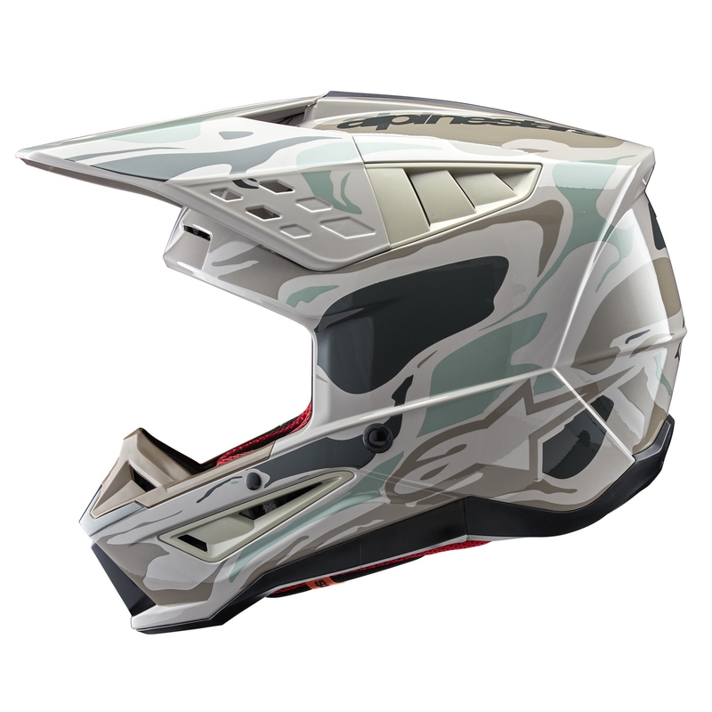 Motokros čelada Alpinestars S-M5 Mineral sivo-zelena kamuf